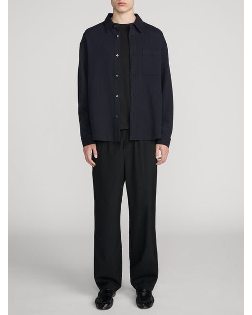 FRAME Blue Waffle Textured Shirt for men