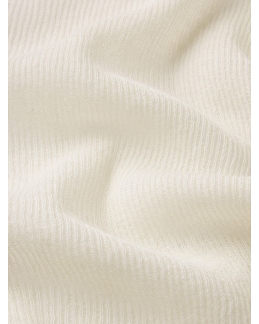 FRAME White The Henley Rib Tee