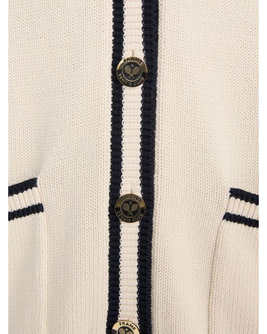 FRAME Natural The Tennis Oversized Cardigan