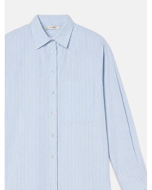 FRAME Blue The Striped Boy Shirt