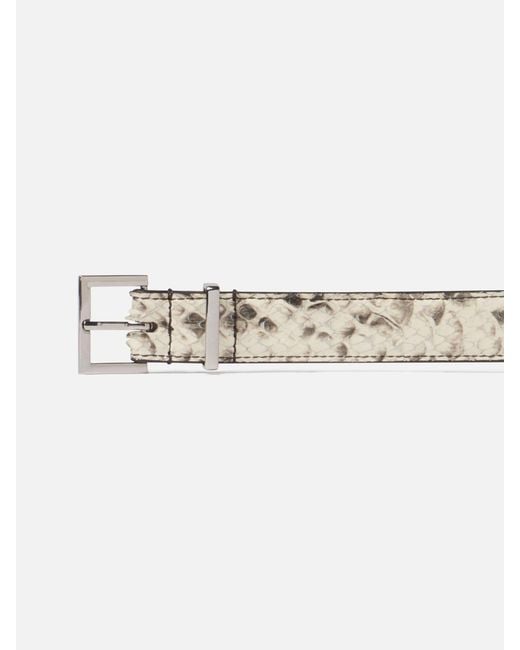 FRAME White The Snake Square Buckle Belt