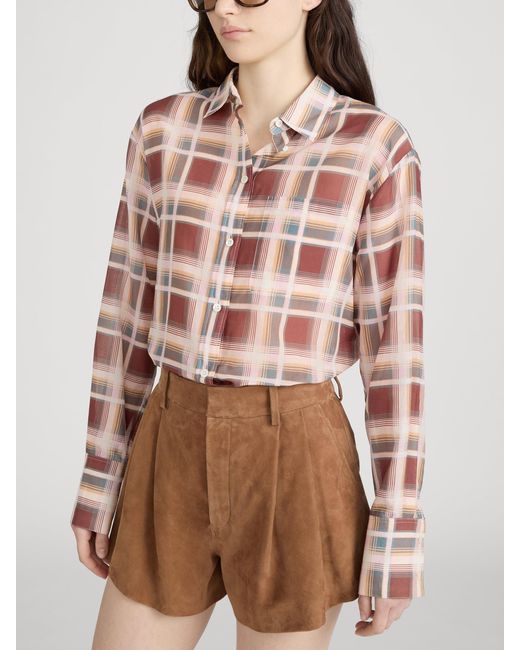 FRAME White The Plaid Boy Shirt
