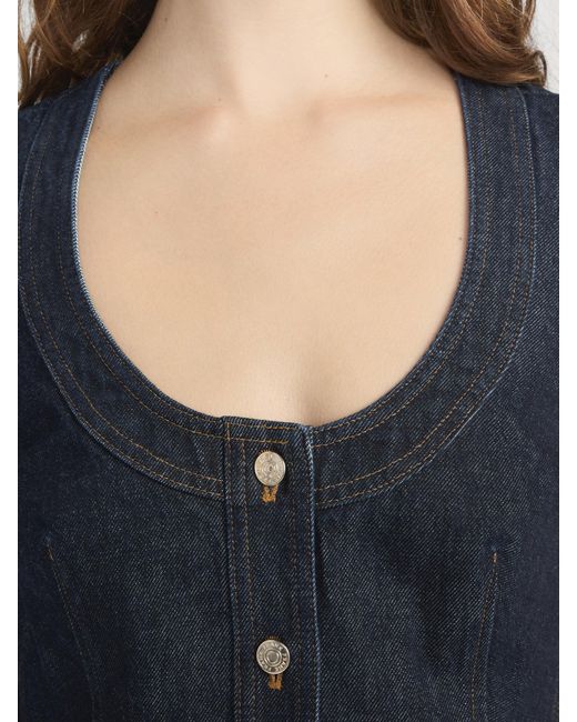 FRAME Blue The Patch Pocket Dress