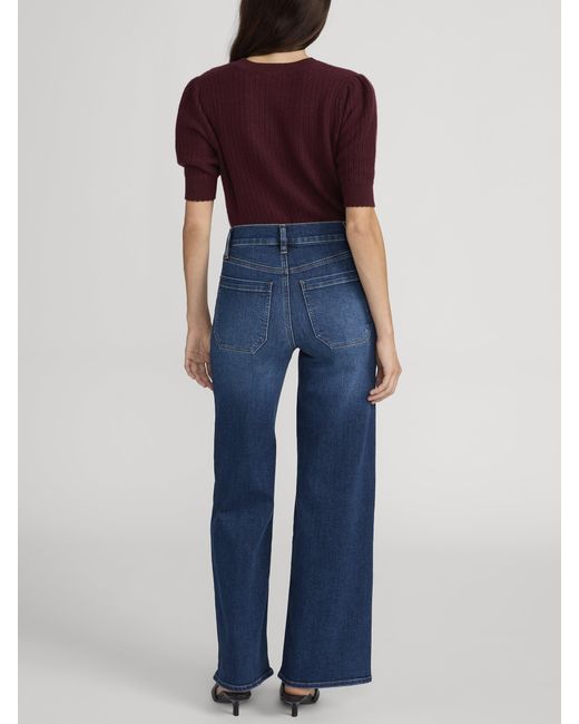 FRAME Blue Le Pixie Slim Palazzo Modernist Pocket