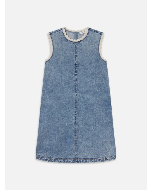 FRAME Blue The Crochet Tide Dress