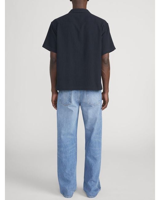 FRAME Blue Open Weave Shirt