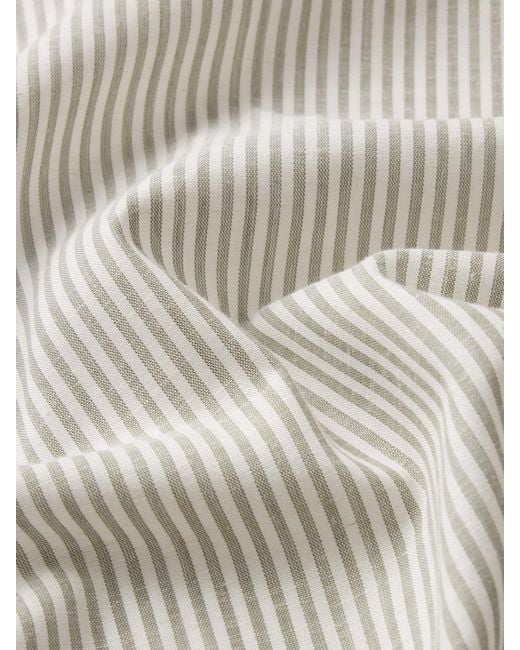 FRAME White Linen Blend Stripe Shirt for men