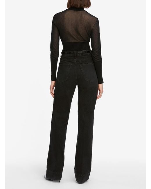 FRAME Black The Sleek Sweater