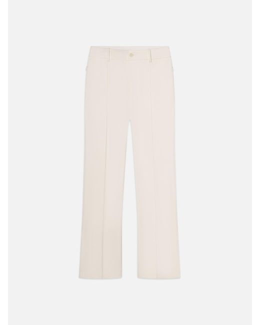 FRAME White Cropped Kick Flare Trouser