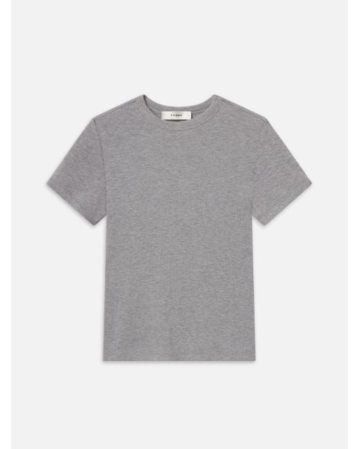 FRAME Gray The Rib Baby Tee