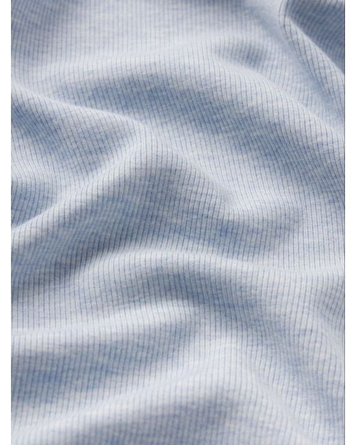 FRAME White The Heather Rib Crew