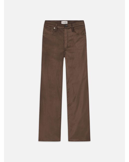 FRAME Brown Le Sleek Straight Velveteen