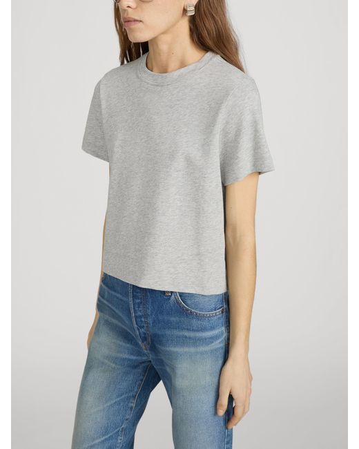 FRAME Gray The Heather Boxy Tee
