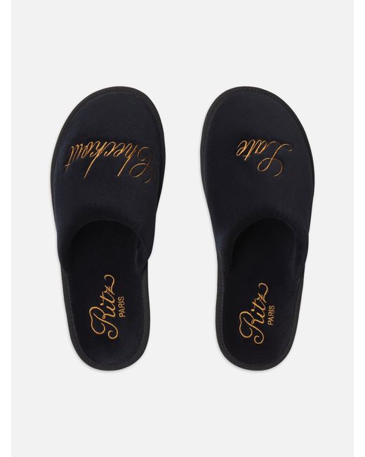 FRAME Black Ritz Late Checkout Slipper for men