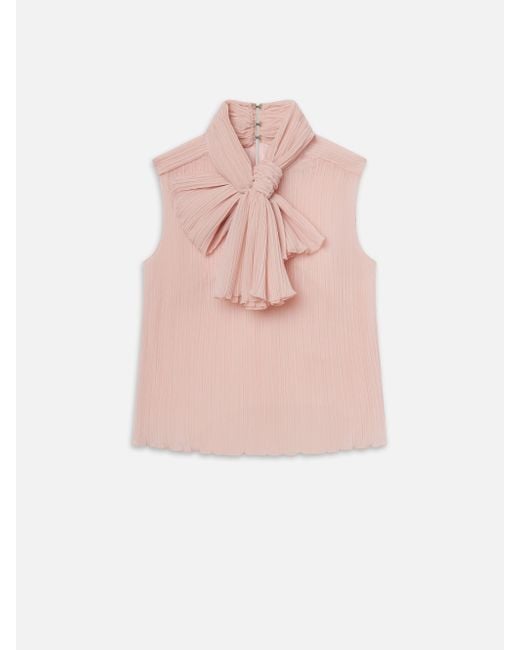 FRAME Pink The Knot Blouse