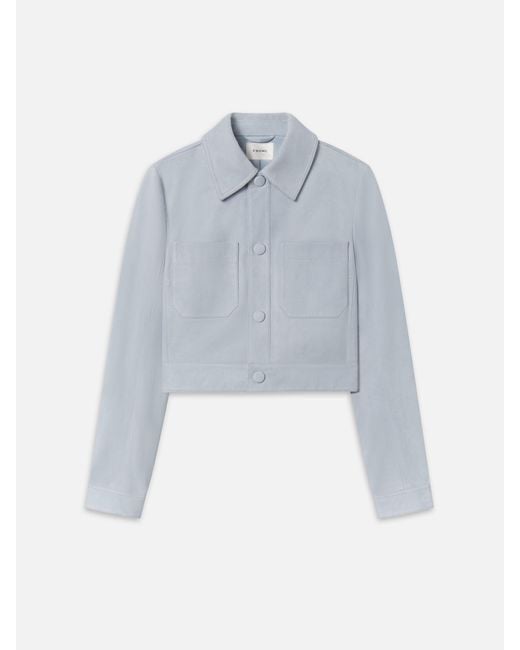 FRAME Blue The Small Suede Jacket