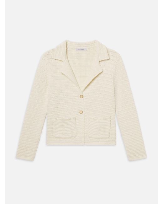 FRAME White The Crochet Blazer