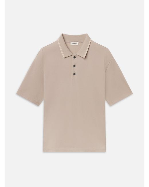 FRAME Natural Light Pique Polo for men