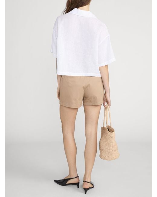 FRAME White The Linen Pocket Shirt