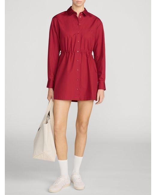 FRAME Red The Tennis Shirt Dress