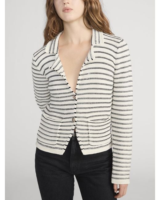 FRAME White The Crochet Blazer