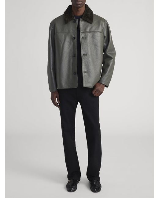 FRAME Green Shearling Jacket for men