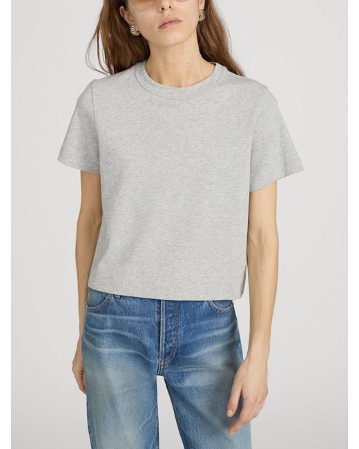 FRAME Gray The Heather Boxy Tee