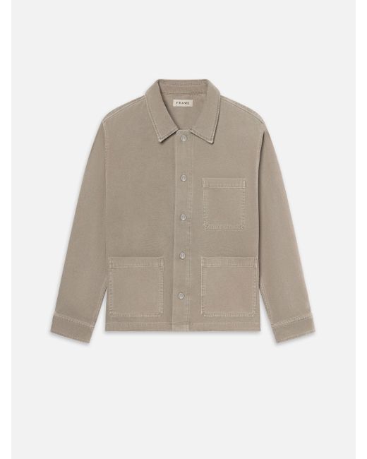 FRAME Natural Canvas Chore Coat for men