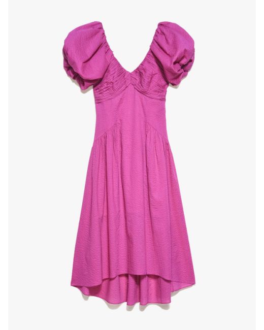 FRAME Pink Puff Sleeve Dress