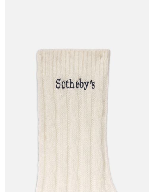 FRAME White Sotheby's Cable Socks