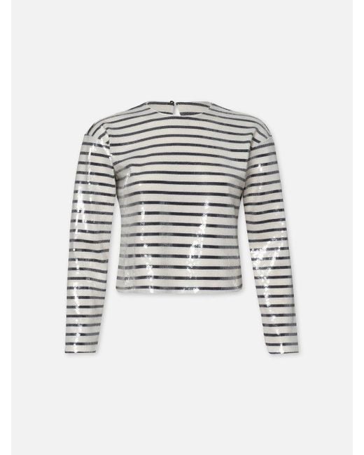 sequin striped top
