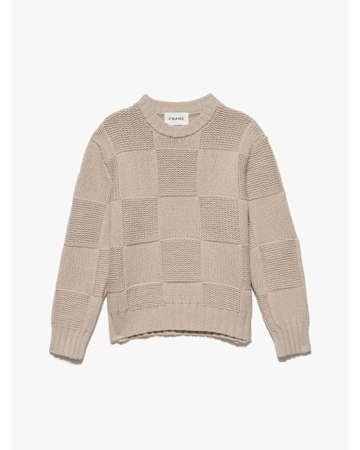 FRAME Natural Grid Sweater for men