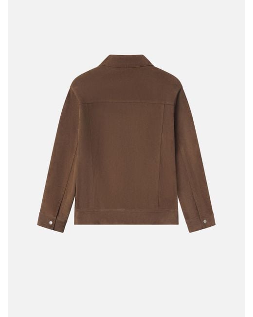 FRAME Brown Suede Trucker Jacket for men