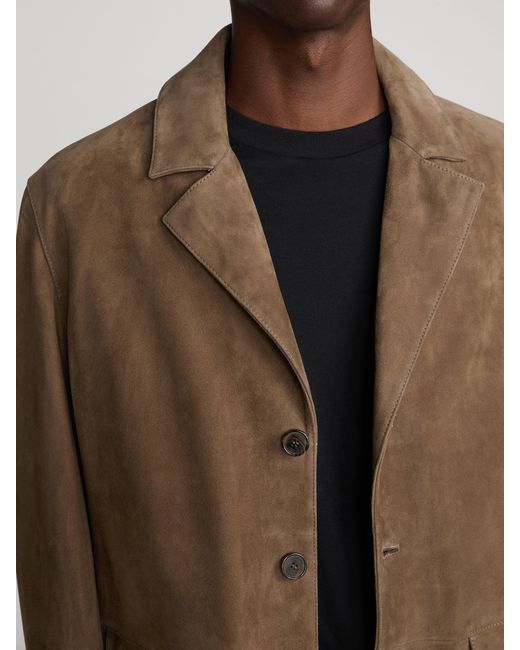 FRAME Brown Suede Blazer for men