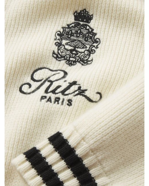 FRAME Natural Ritz Embroidery Cashmere Cardigan
