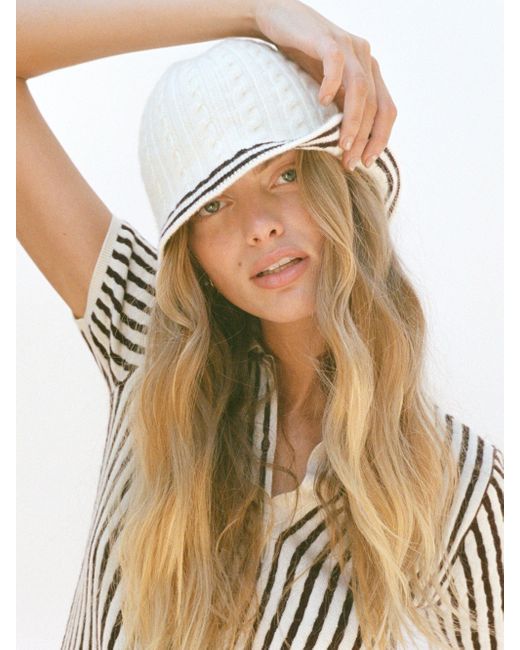 FRAME White The Cable Bucket Hat