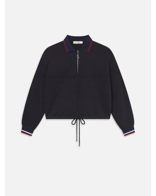 FRAME Blue The Tennis Quarter Zip