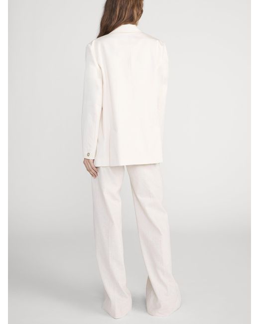 FRAME White The Striped Wide Leg Pant