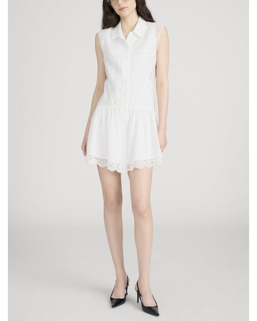 FRAME White The Embroidered Day Dress