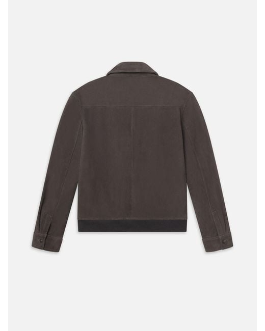 FRAME Brown Suede Bomber Jacket for men