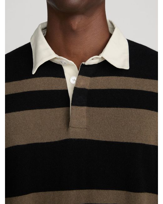 FRAME Black Rugby Polo Sweater for men