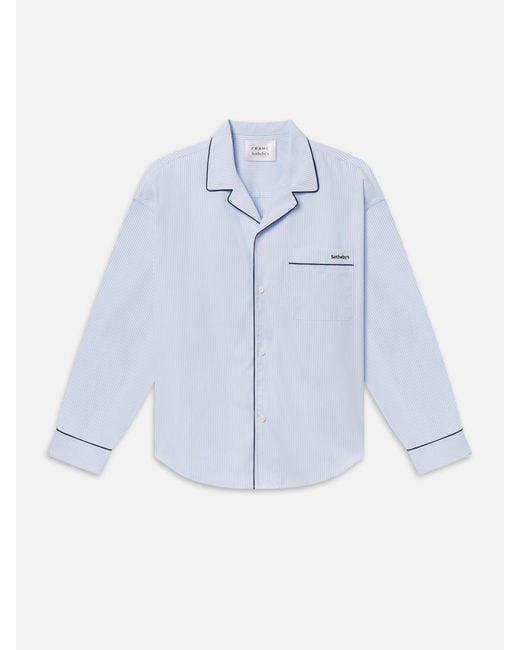 FRAME Blue Sotheby's Pajama Shirt