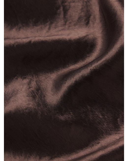 FRAME Brown The Textured Satin Dress