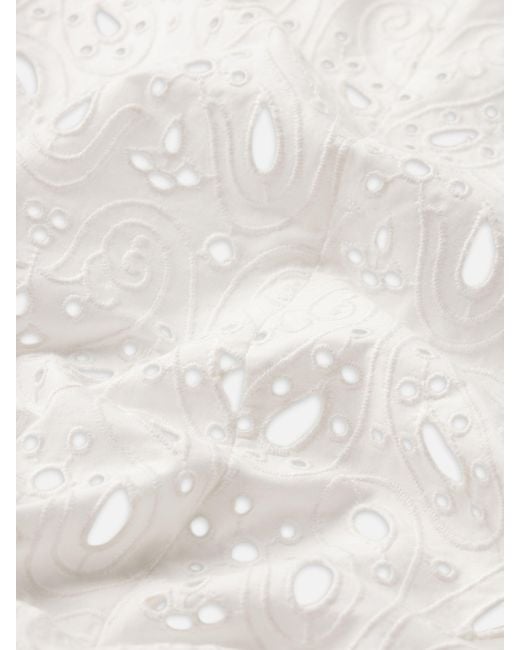 FRAME White The Paisley Eyelet Classic Blazer