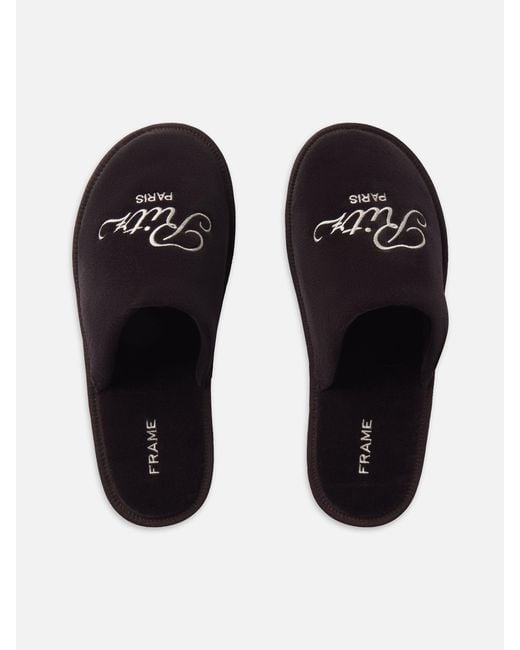 FRAME Black Ritz House Slippers