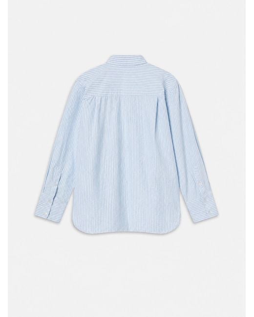 FRAME Blue The Striped Boy Shirt