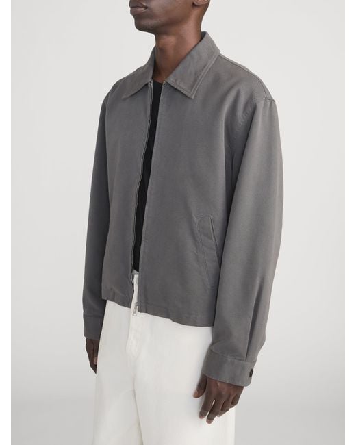 FRAME Gray Canvas Trucker Jacket