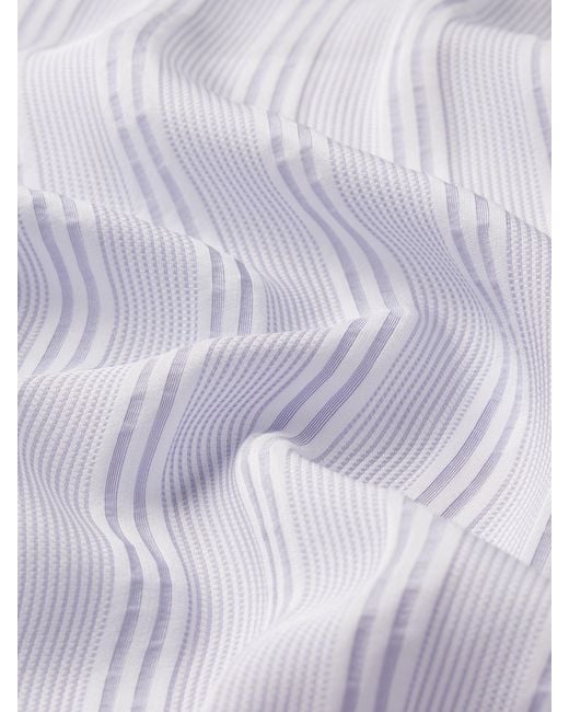 FRAME Purple The Stripe Lace Shirt