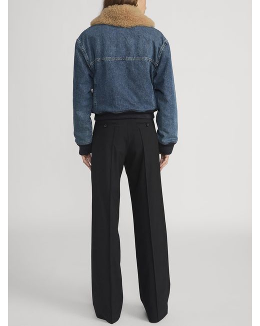 FRAME Blue The Shearling Aviator