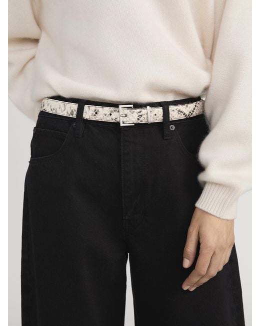 FRAME White The Snake Square Buckle Belt